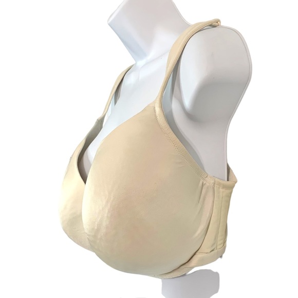 CACIQUE Full Coverage Satin Cream Underwire Bra Sz 38F - Picture 2 of 8